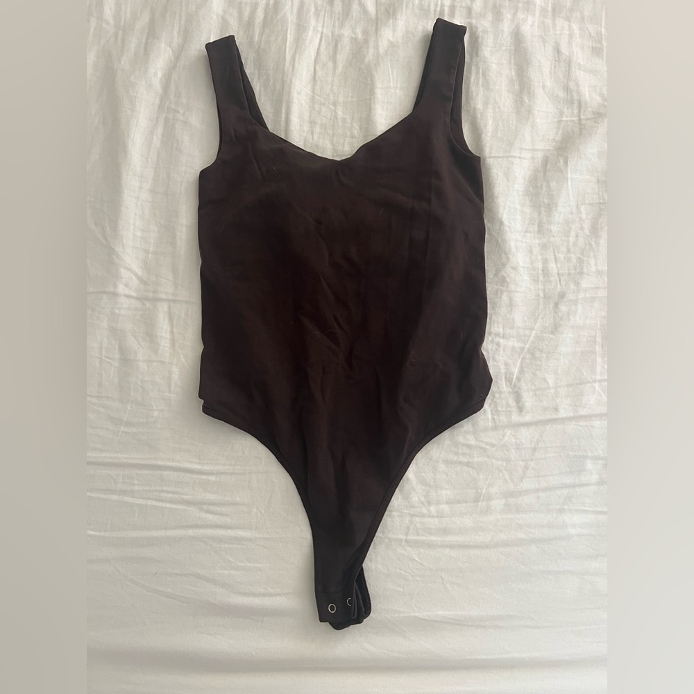 Free People Intimately Seamless Thong Body suit dark brown size XS/S